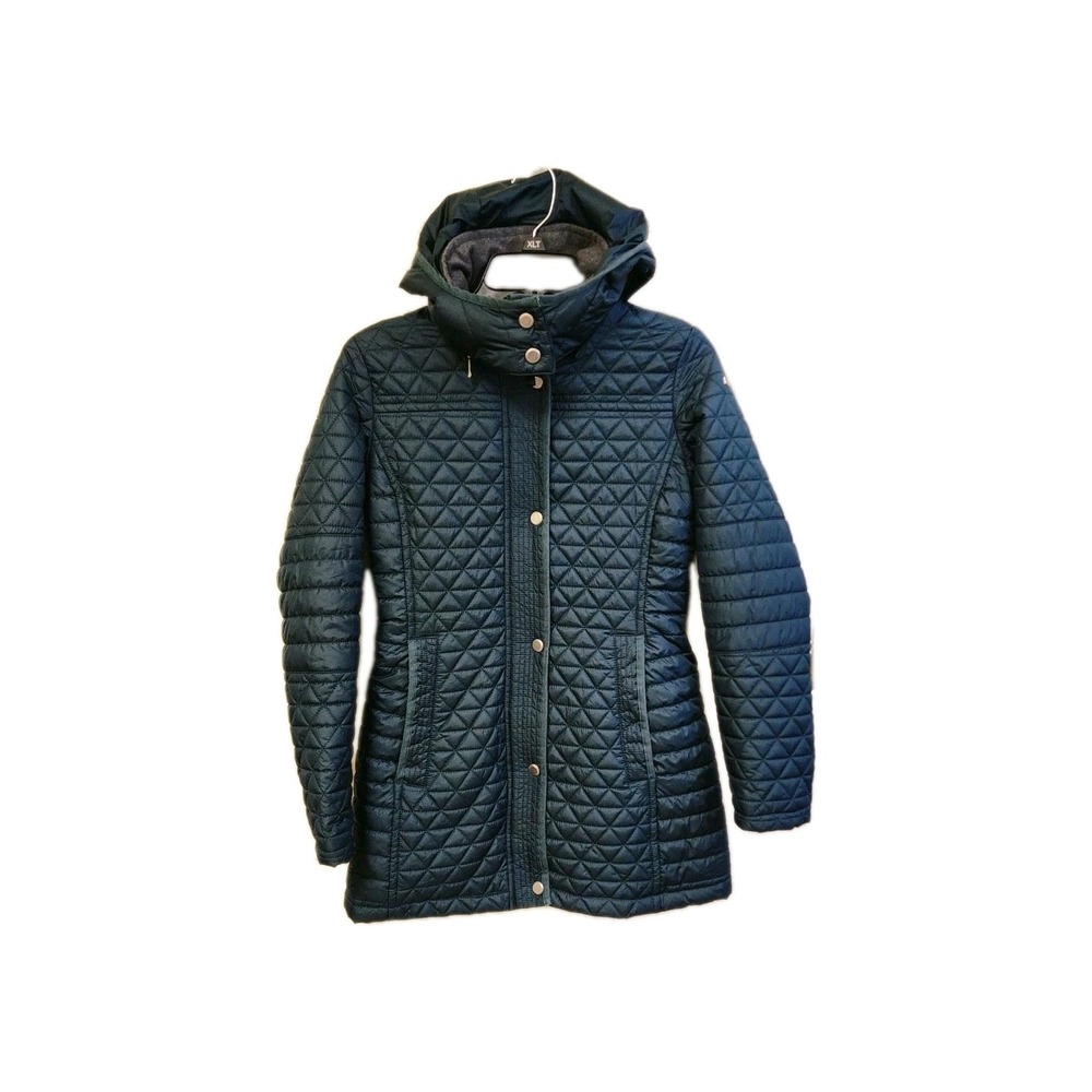 Women Marc New York Andrew Green Qiulted Coat, Removaable Hood, Pockets,...